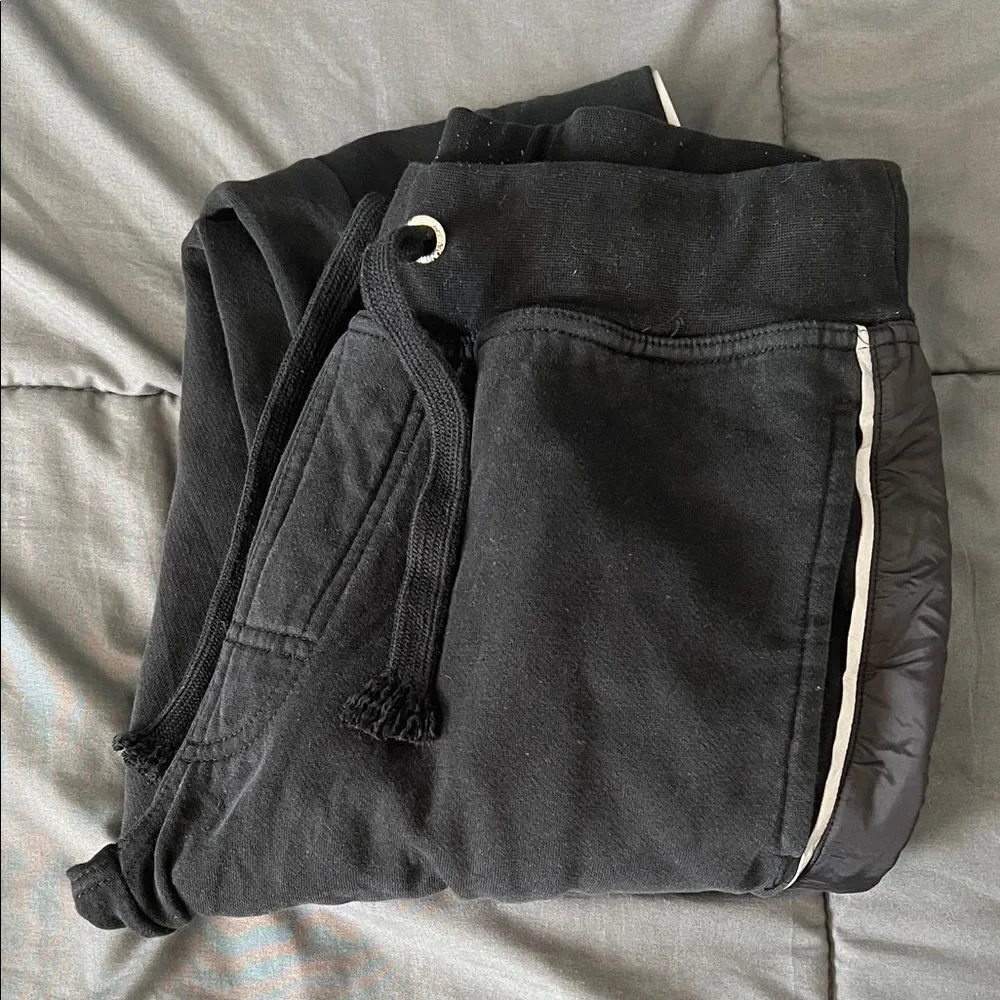Kappa Unisex Black Reflective Track Pants Size Small